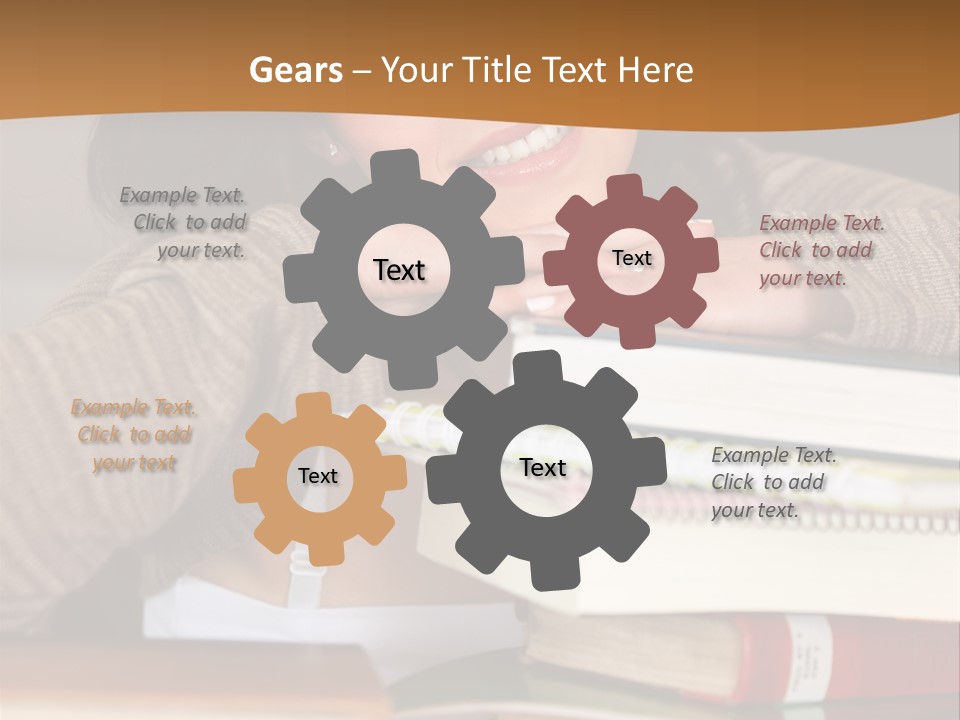 Girl People Building PowerPoint Template