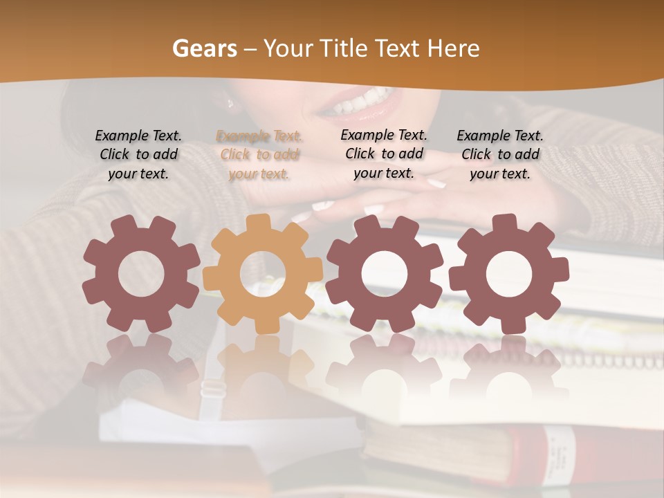 Girl People Building PowerPoint Template