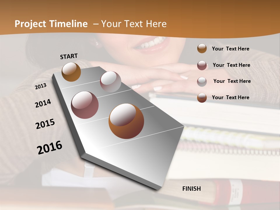 Girl People Building PowerPoint Template