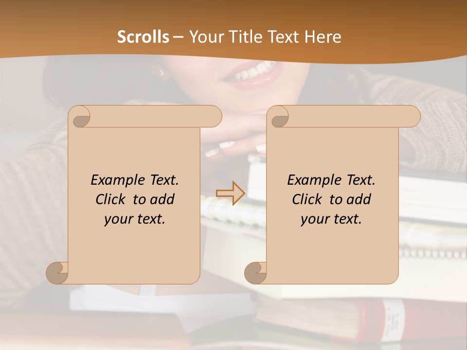 Girl People Building PowerPoint Template