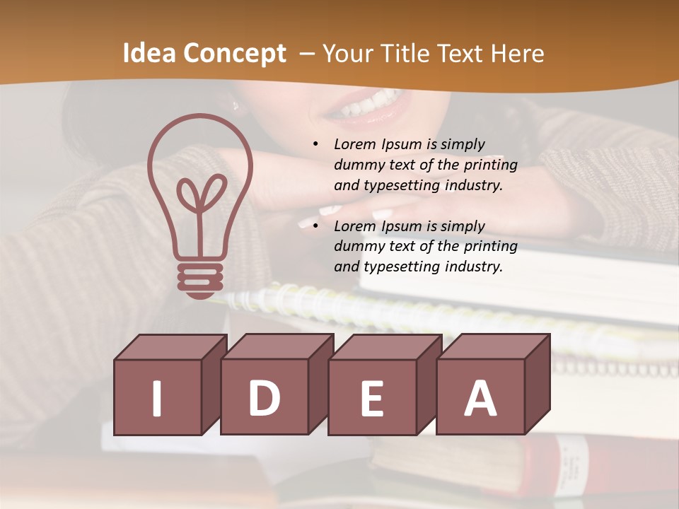 Girl People Building PowerPoint Template