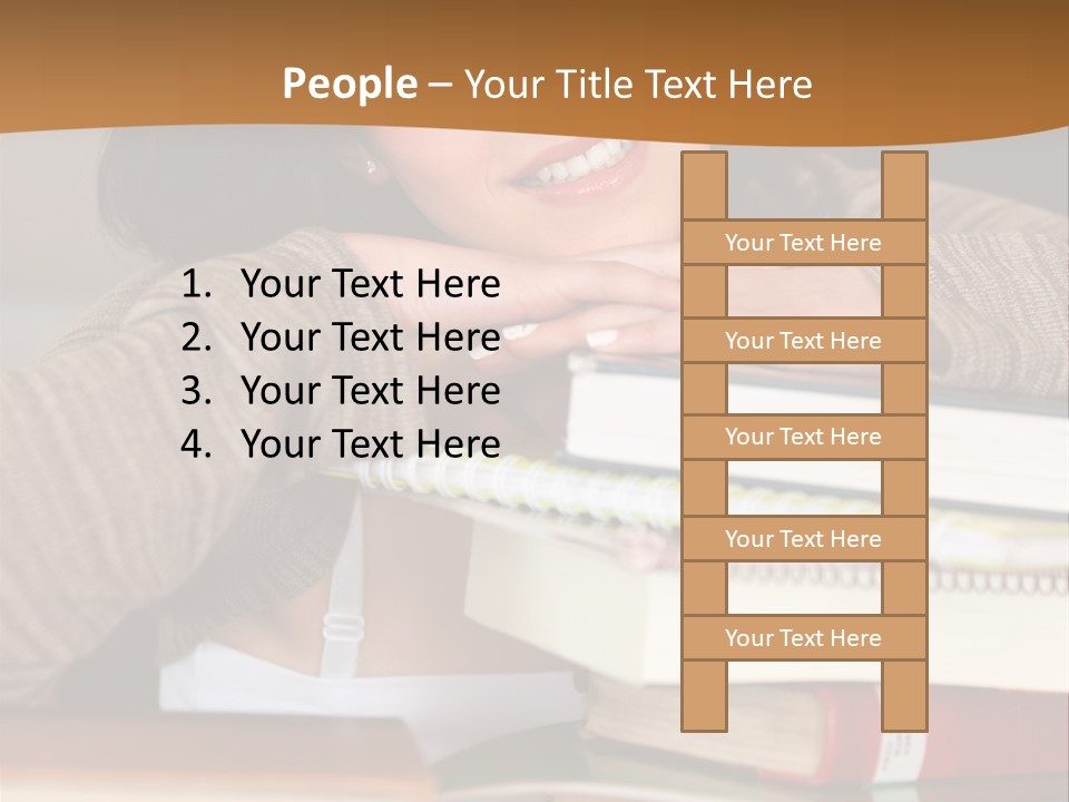 Girl People Building PowerPoint Template