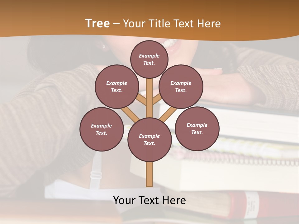 Girl People Building PowerPoint Template