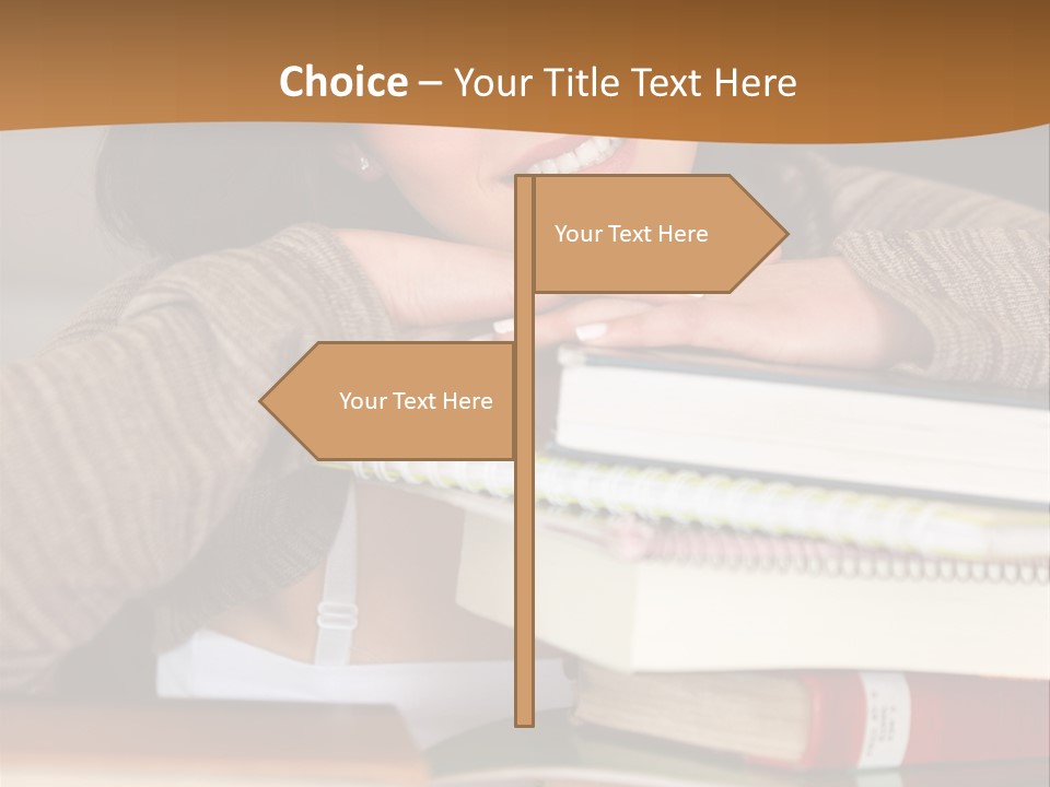 Girl People Building PowerPoint Template