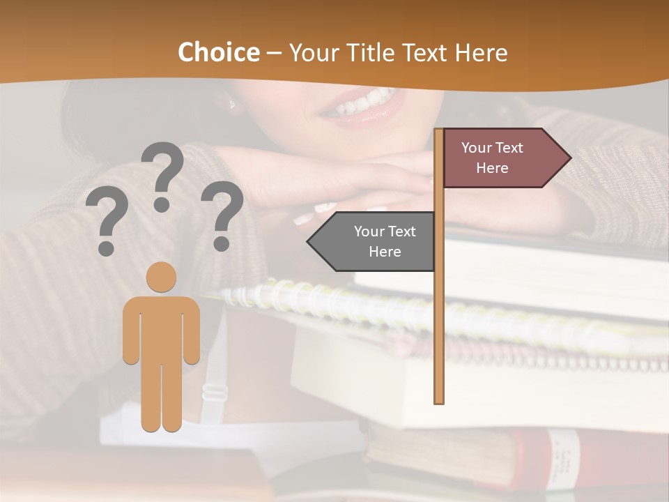 Girl People Building PowerPoint Template