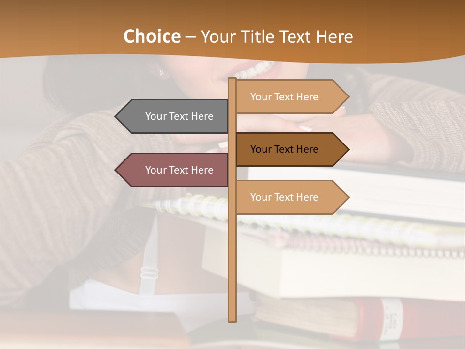 Girl People Building PowerPoint Template