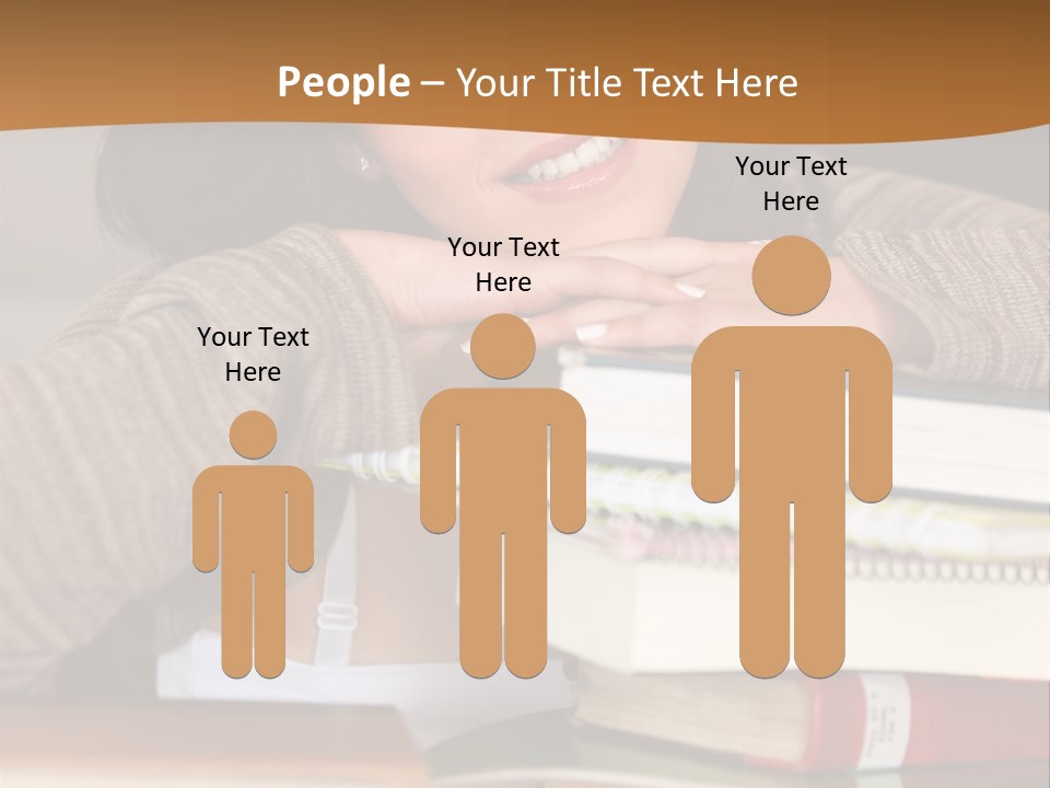 Girl People Building PowerPoint Template