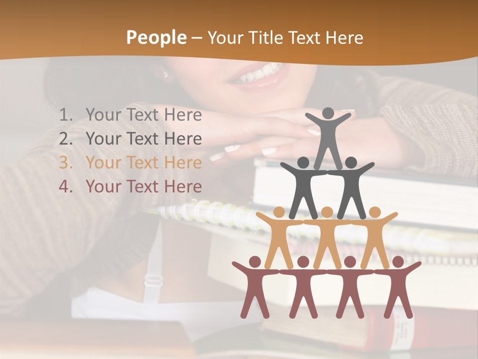 Girl People Building PowerPoint Template