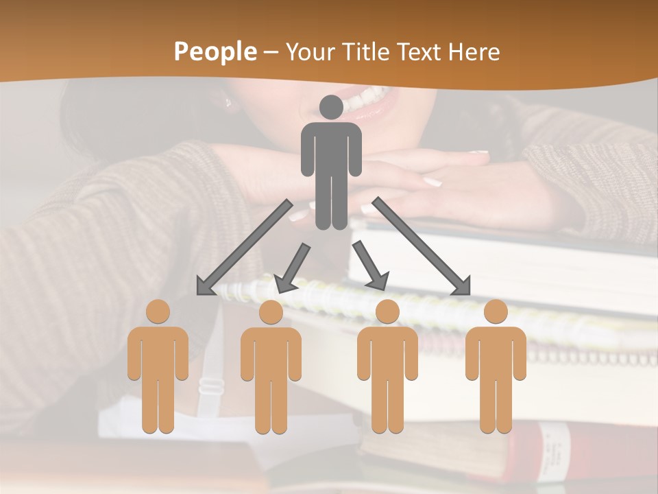 Girl People Building PowerPoint Template