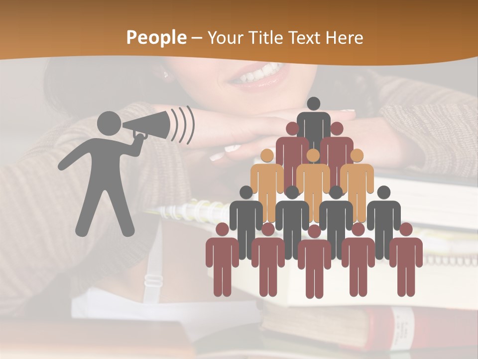 Girl People Building PowerPoint Template