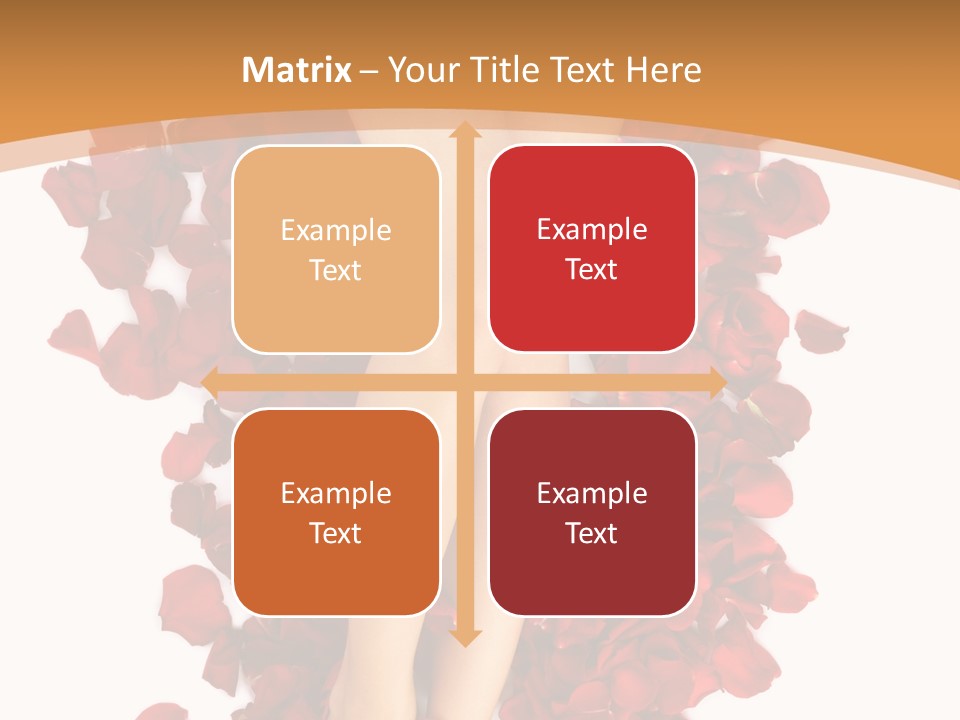 Rose Petals Woman PowerPoint Template