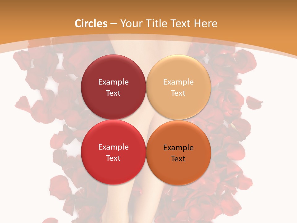 Rose Petals Woman PowerPoint Template