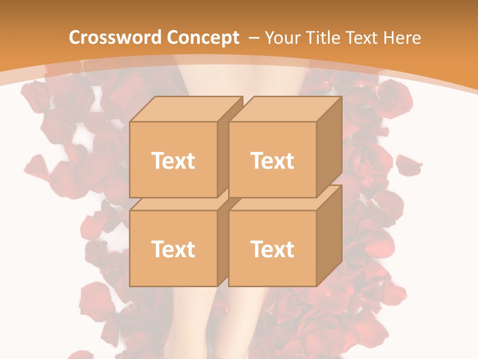 Rose Petals Woman PowerPoint Template