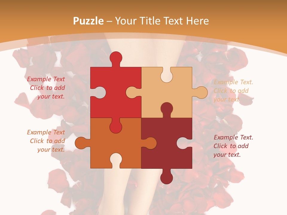 Rose Petals Woman PowerPoint Template