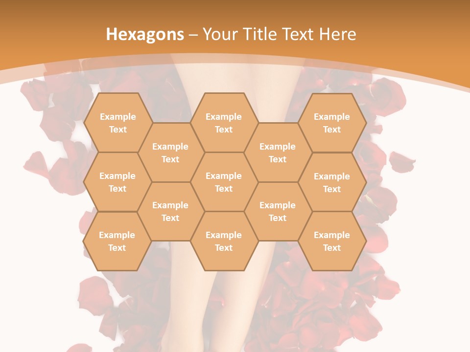 Rose Petals Woman PowerPoint Template