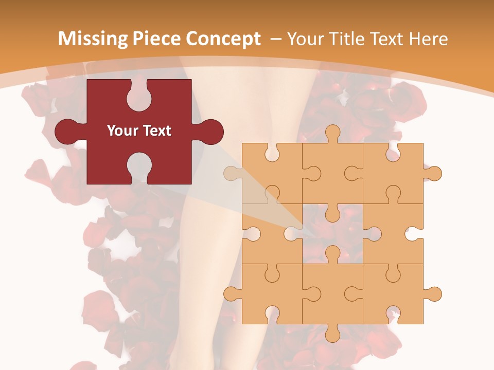 Rose Petals Woman PowerPoint Template