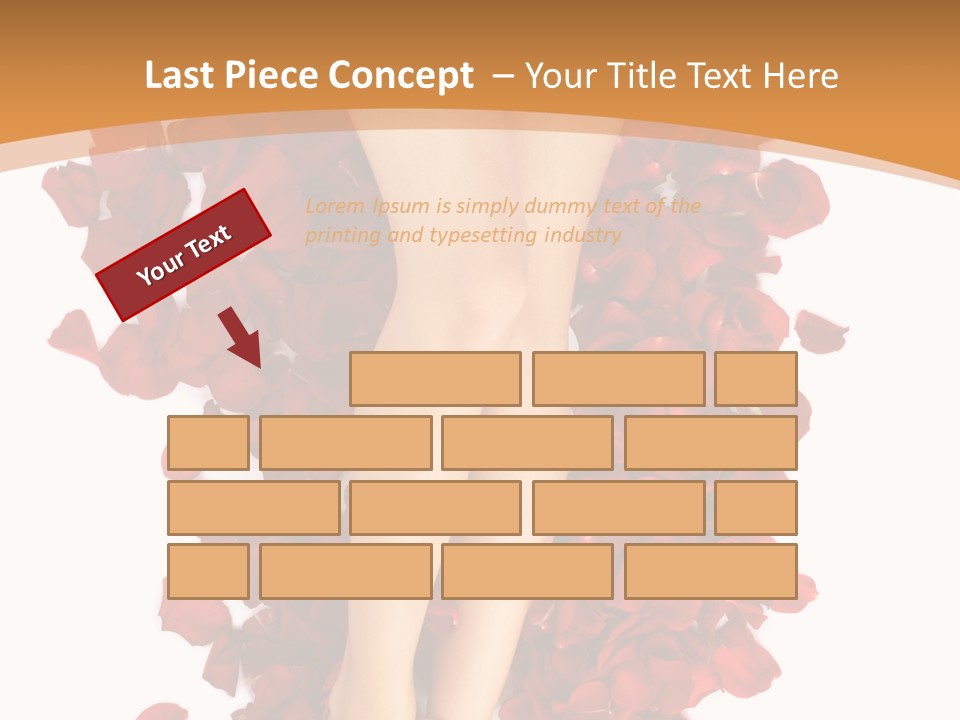 Rose Petals Woman PowerPoint Template