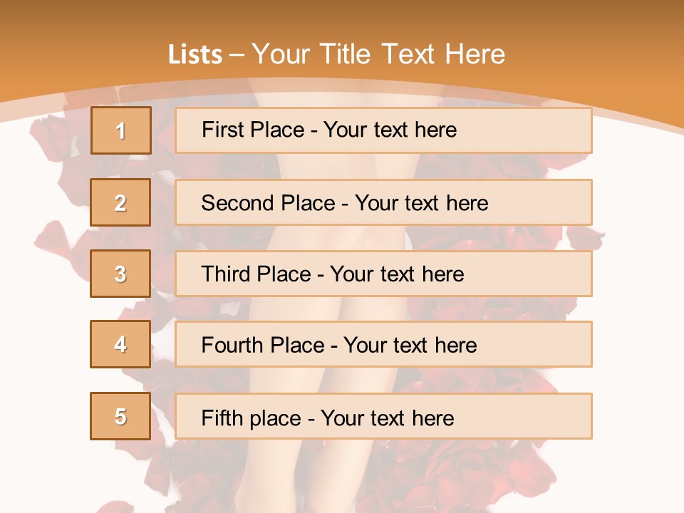 Rose Petals Woman PowerPoint Template