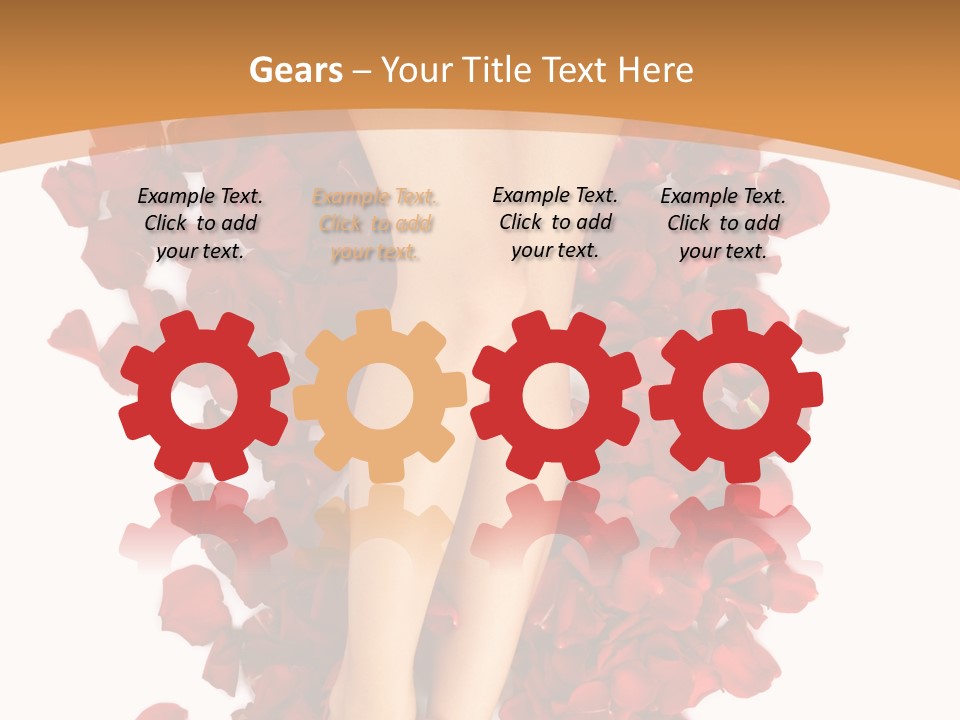 Rose Petals Woman PowerPoint Template