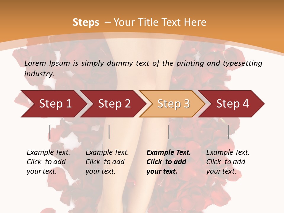 Rose Petals Woman PowerPoint Template