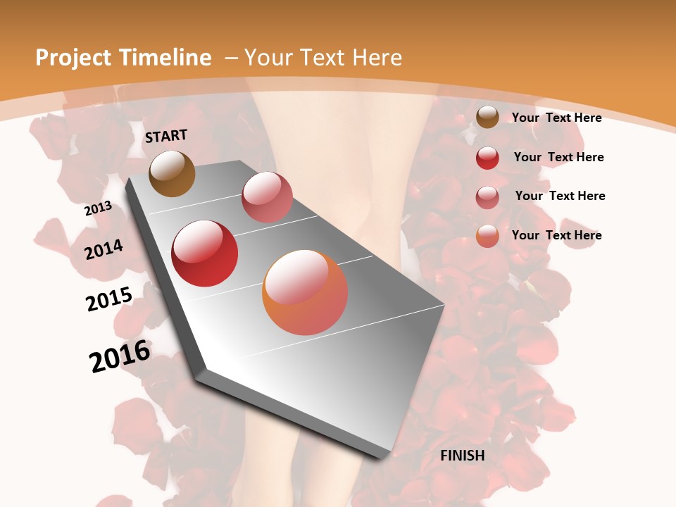 Rose Petals Woman PowerPoint Template