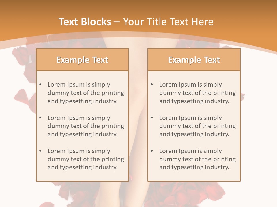 Rose Petals Woman PowerPoint Template