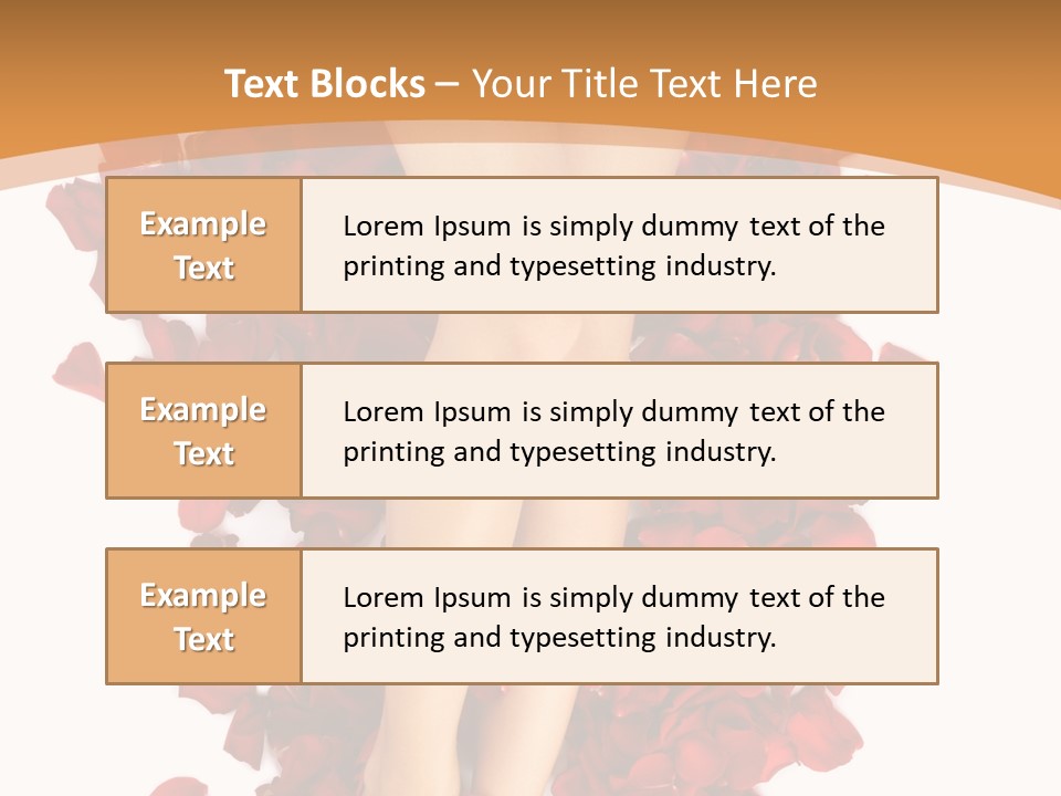 Rose Petals Woman PowerPoint Template