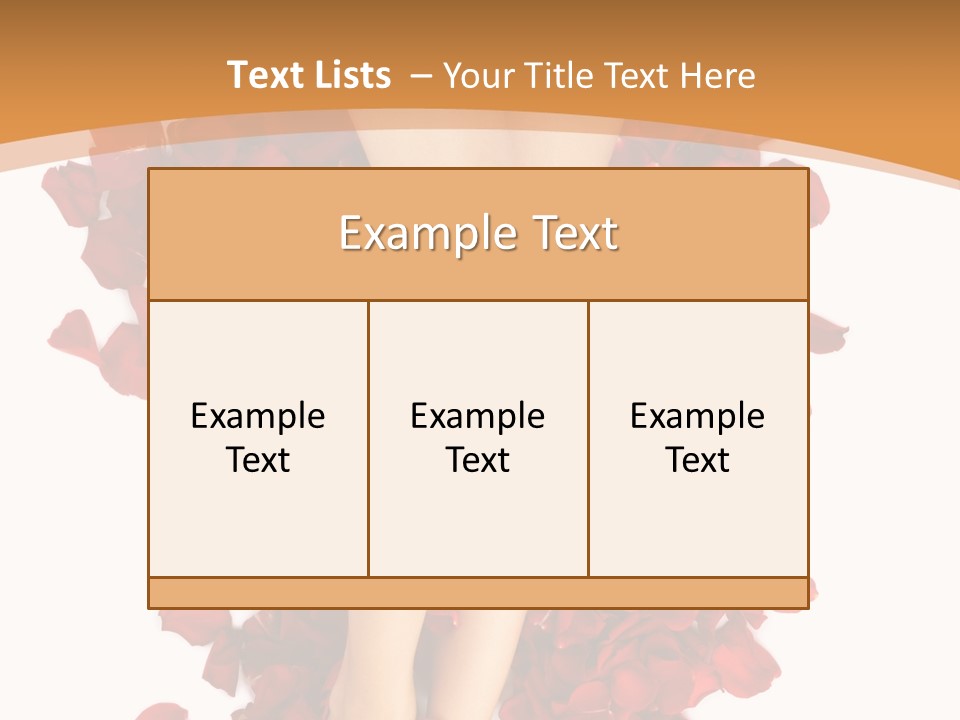 Rose Petals Woman PowerPoint Template