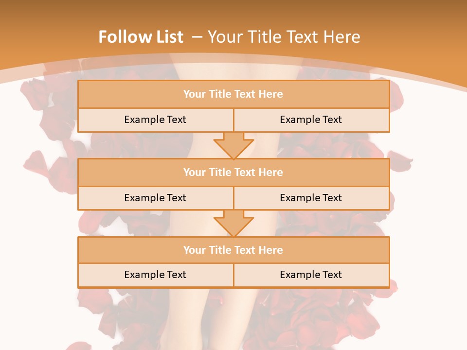 Rose Petals Woman PowerPoint Template