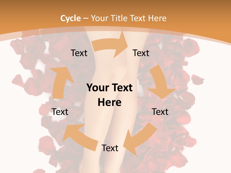 Rose Petals Woman PowerPoint Template