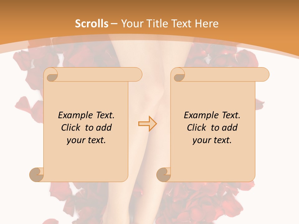 Rose Petals Woman PowerPoint Template