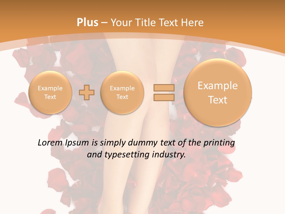 Rose Petals Woman PowerPoint Template