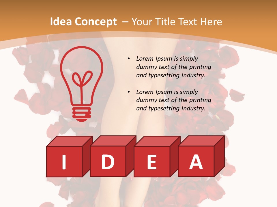 Rose Petals Woman PowerPoint Template