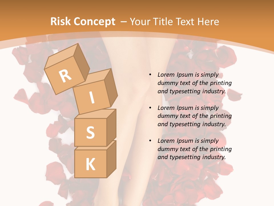 Rose Petals Woman PowerPoint Template