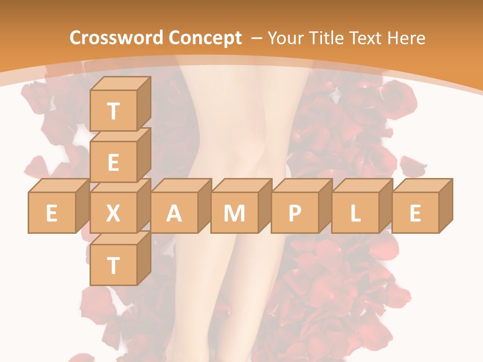 Rose Petals Woman PowerPoint Template