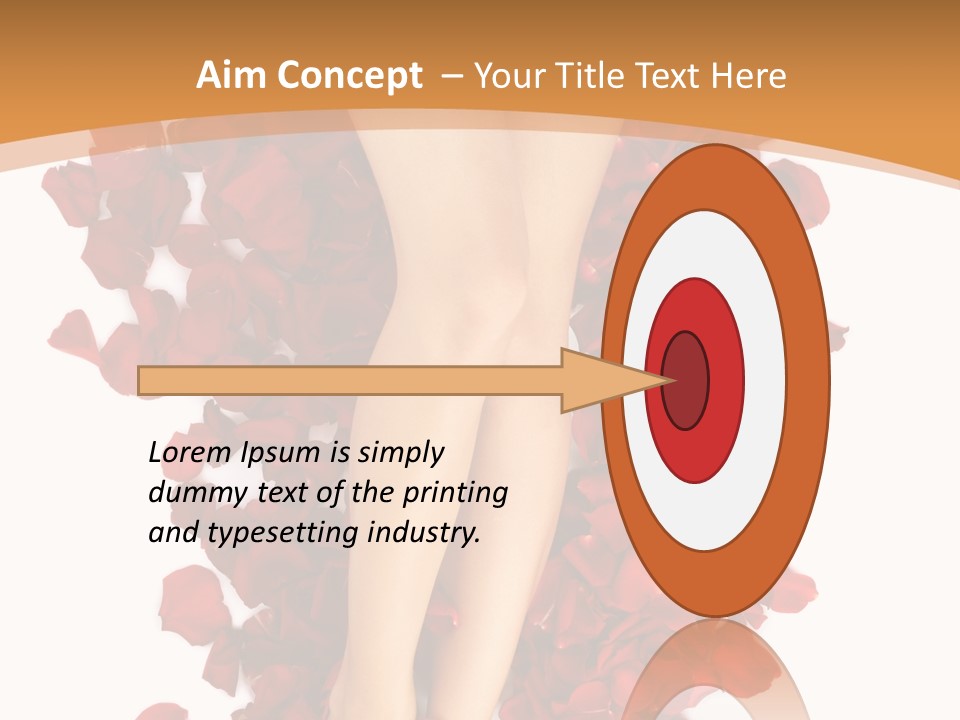 Rose Petals Woman PowerPoint Template