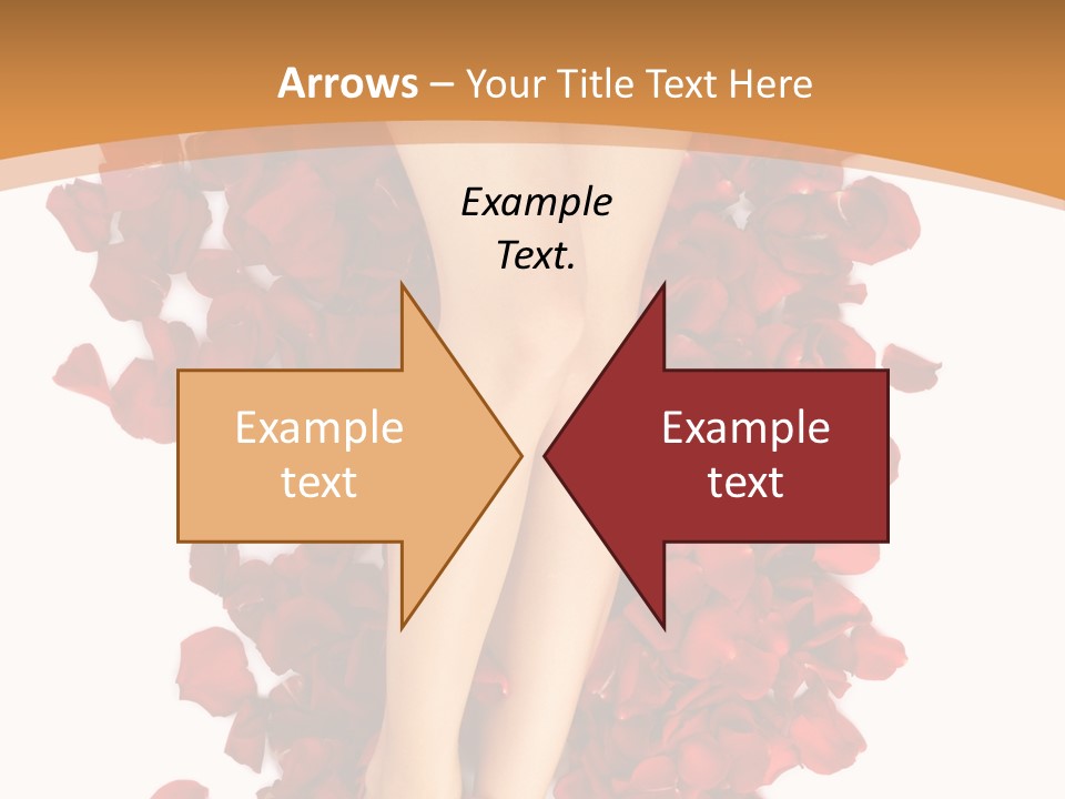 Rose Petals Woman PowerPoint Template