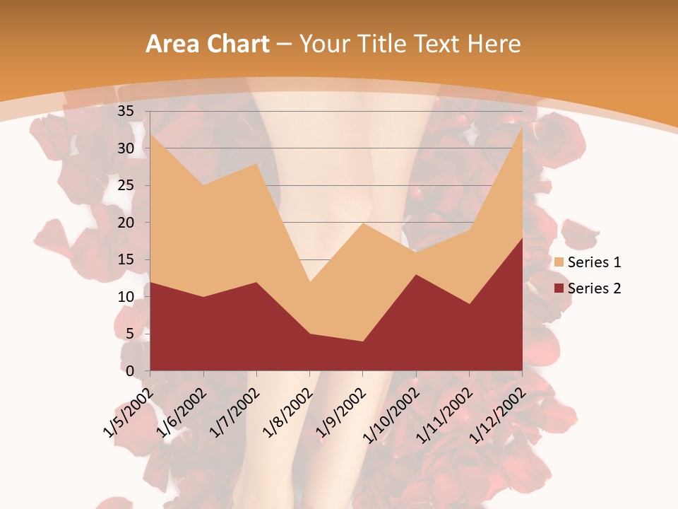 Rose Petals Woman PowerPoint Template