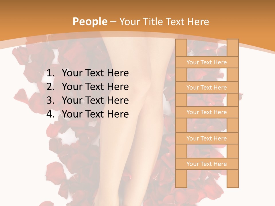 Rose Petals Woman PowerPoint Template