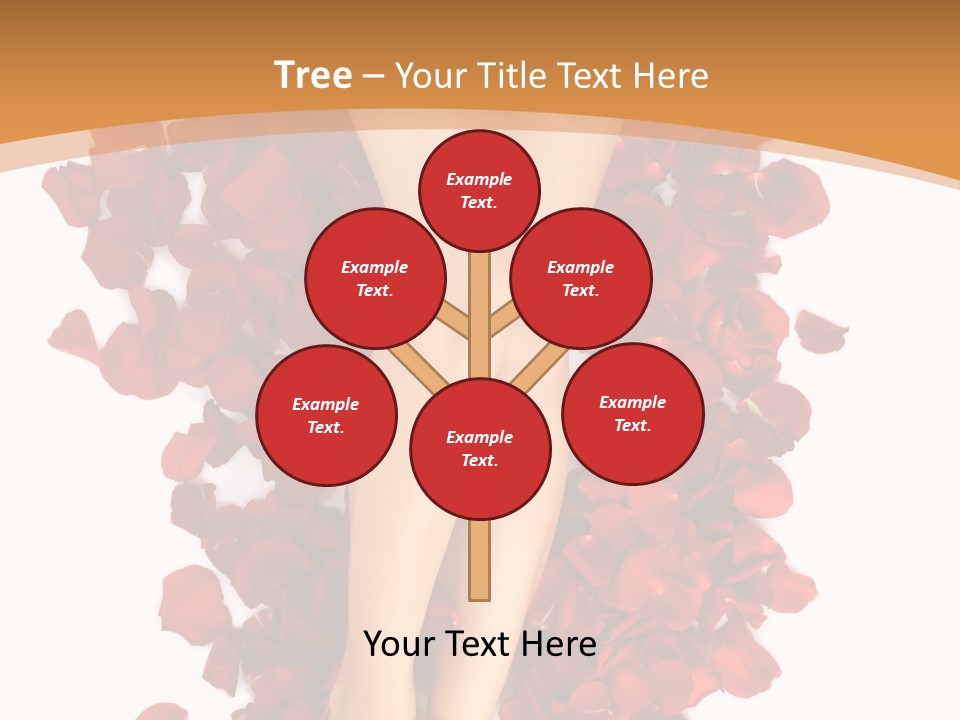 Rose Petals Woman PowerPoint Template