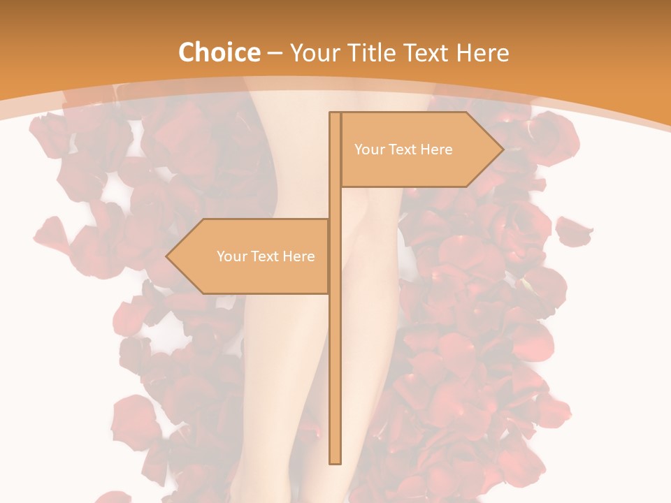 Rose Petals Woman PowerPoint Template