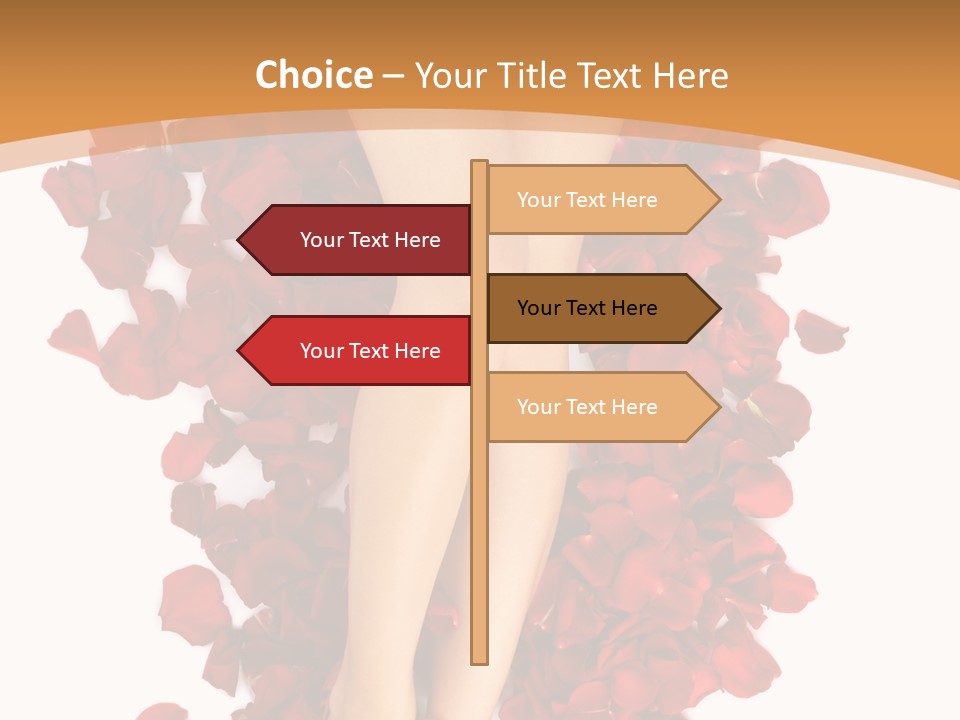 Rose Petals Woman PowerPoint Template