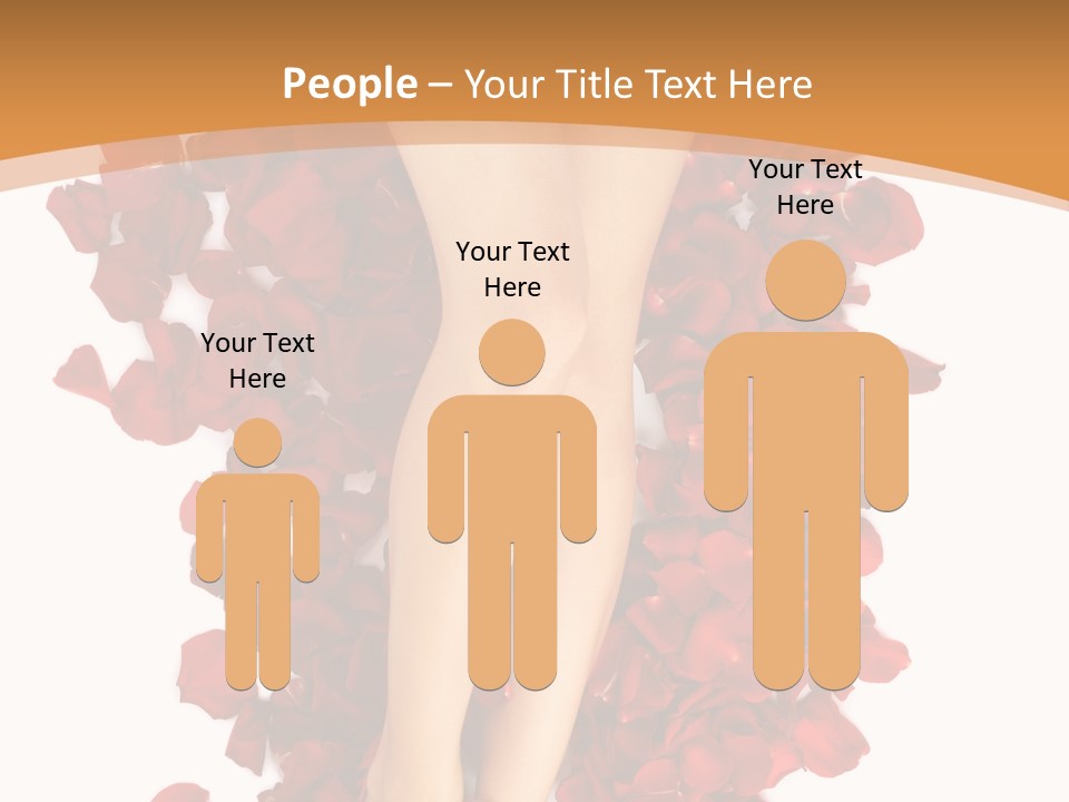 Rose Petals Woman PowerPoint Template
