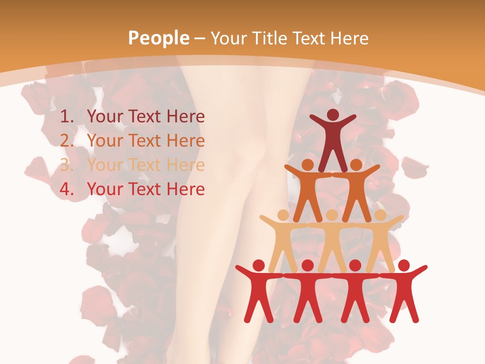 Rose Petals Woman PowerPoint Template