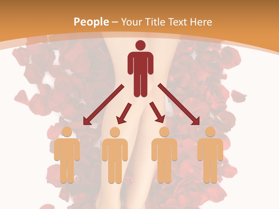 Rose Petals Woman PowerPoint Template