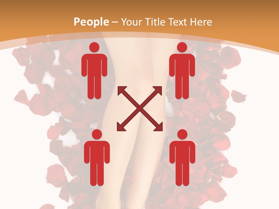Rose Petals Woman PowerPoint Template