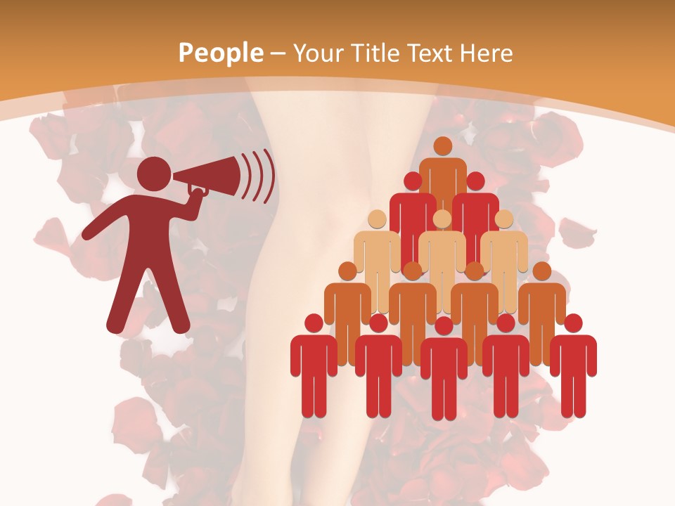 Rose Petals Woman PowerPoint Template