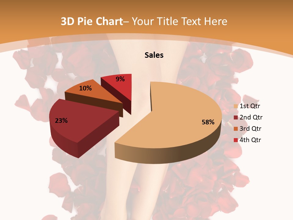 Rose Petals Woman PowerPoint Template