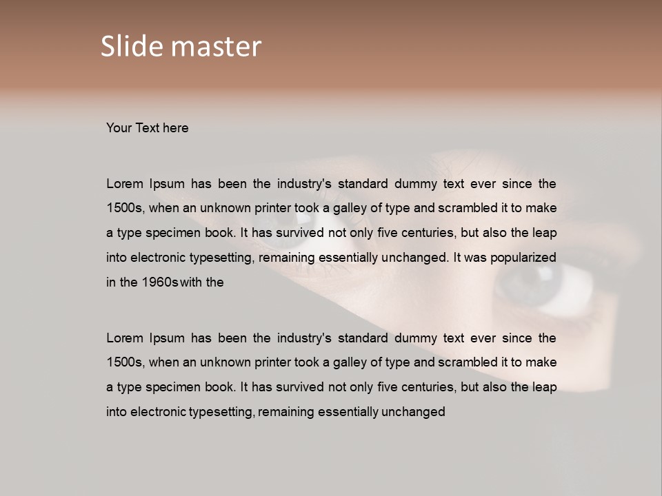 Beautiful Niqab Eyes PowerPoint Template