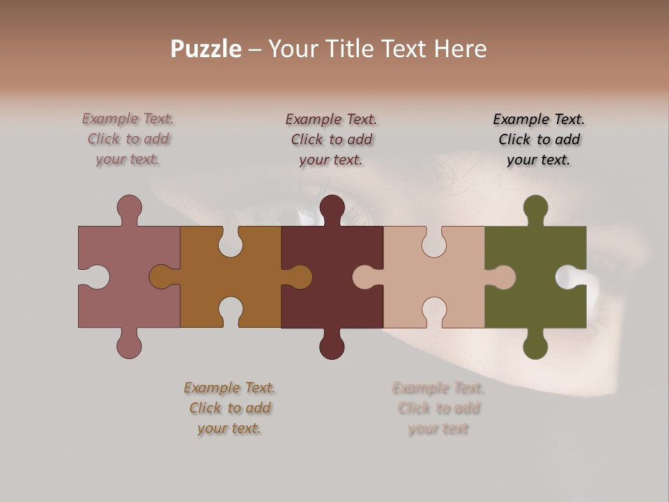 Beautiful Niqab Eyes PowerPoint Template